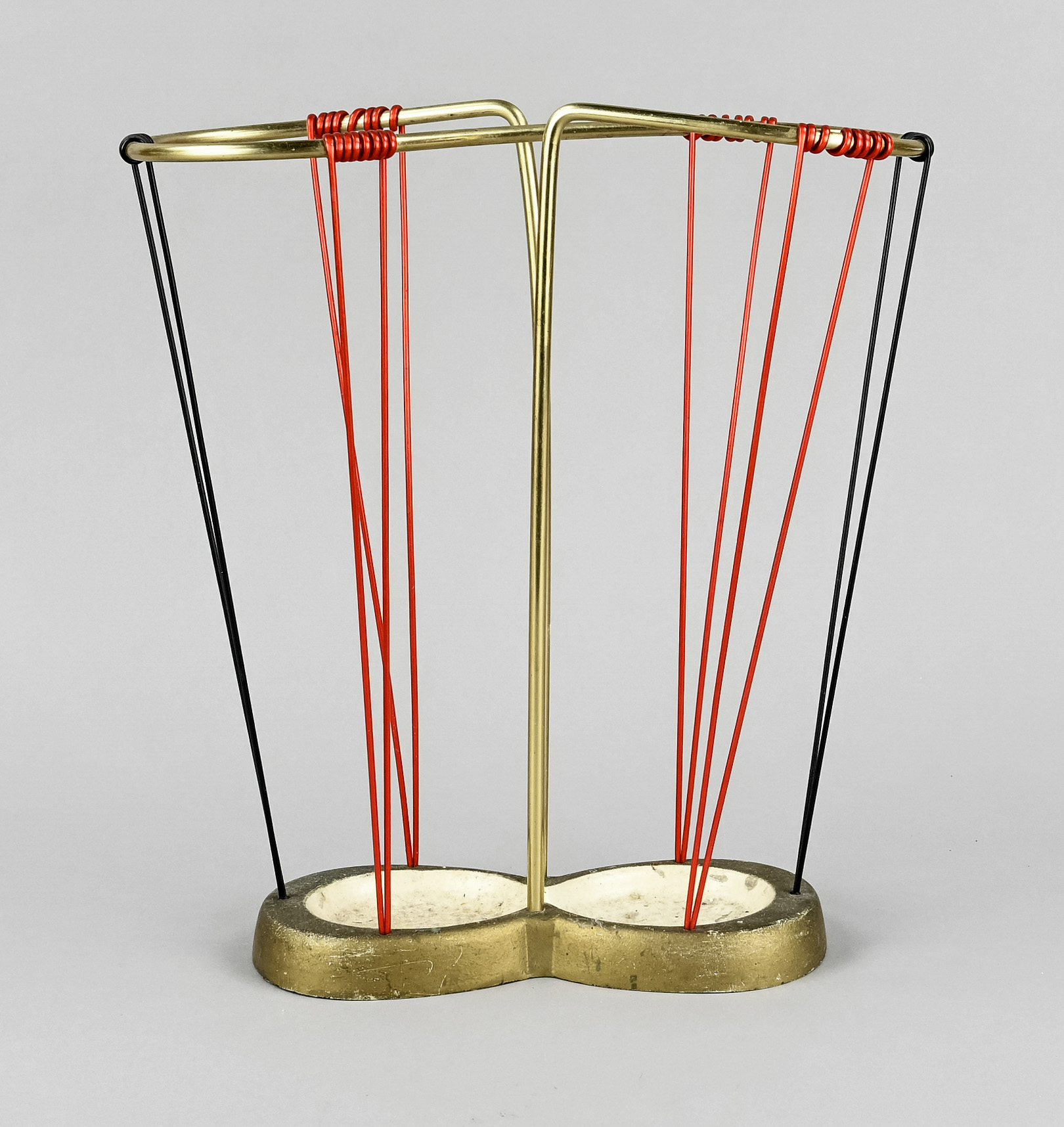 Umbrella stand, Germany c. 1950, metal, height 36 x 32 cm - Image 3 of 3