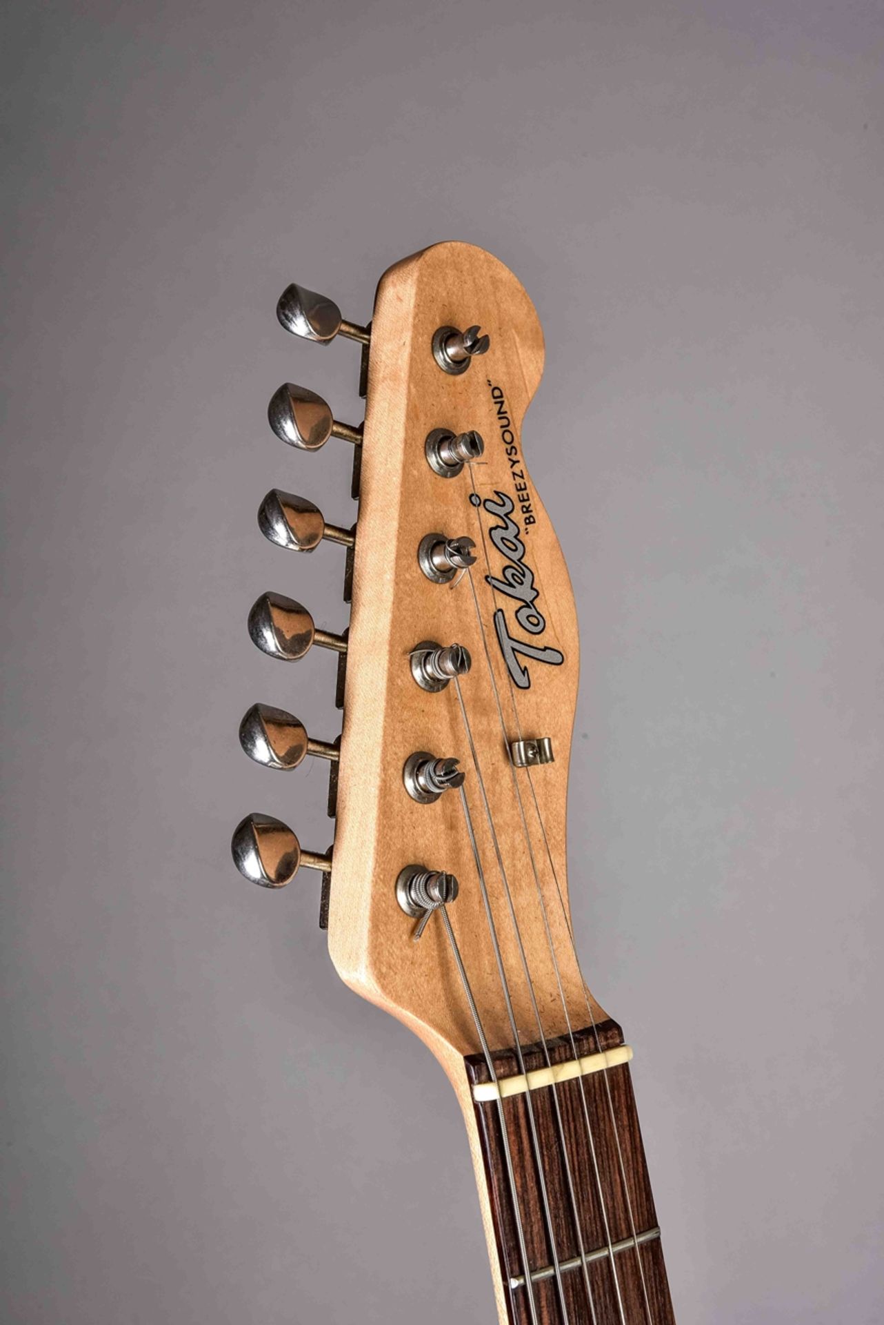 Electric guitar, Tokai "Breezysound" (Tele). Light brown, black rimmed sunburst solid body with whi - Image 7 of 14