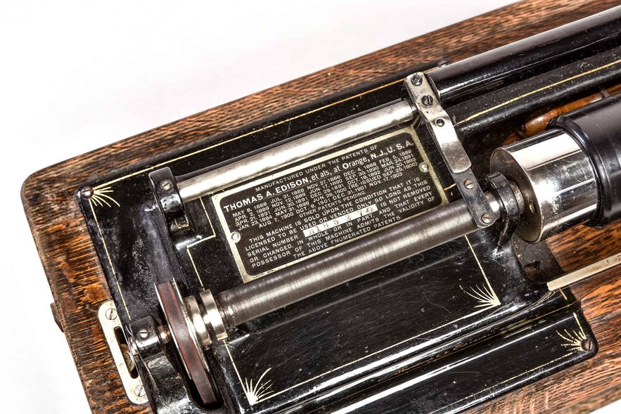 Original Edison phonograph, USA around 1900, cylinder phonograph, model "Standard", with original f - Image 5 of 9