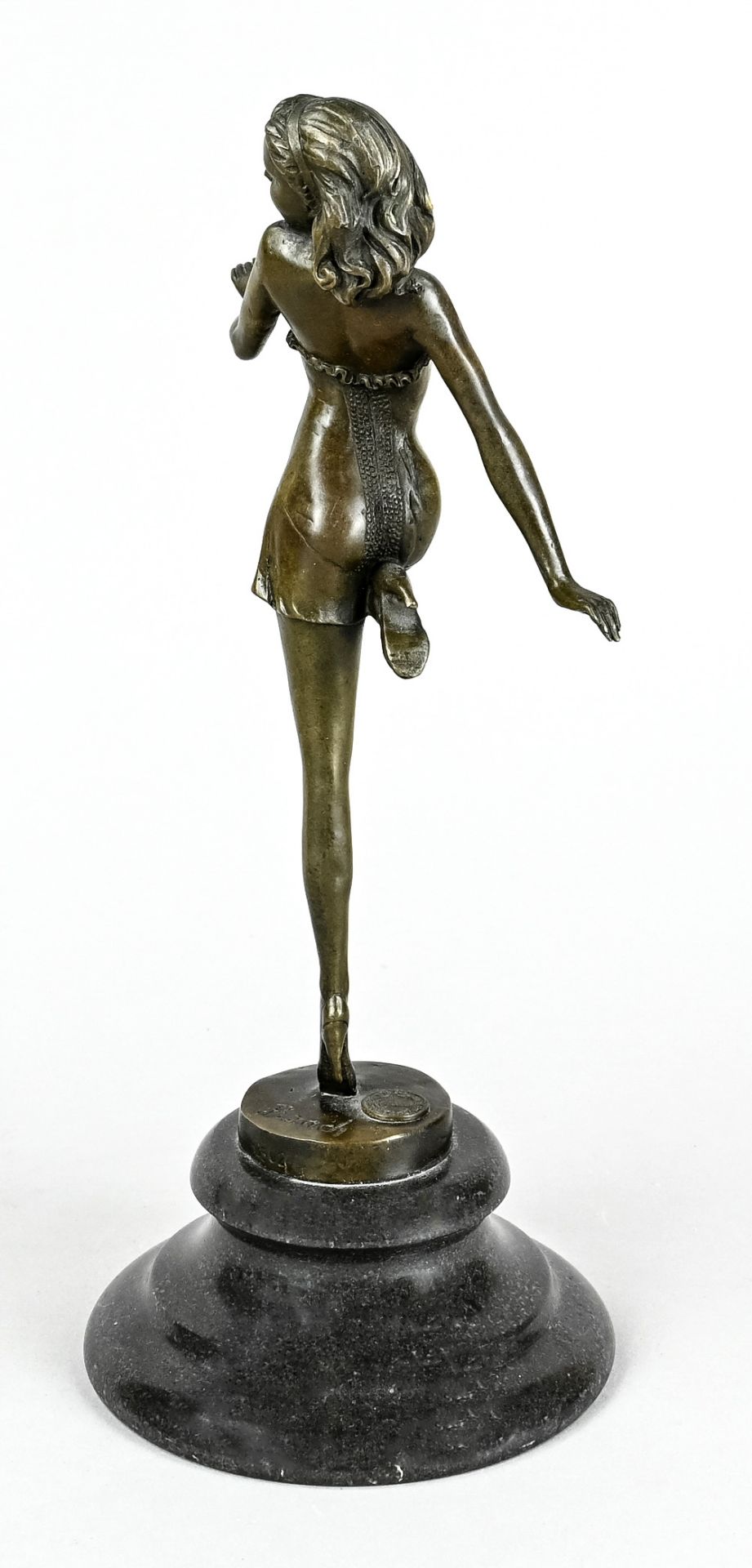 Zack, Bruno, " Dancer", France 2nd half 20th century, penny mark, stepped marble base, signed in th - Image 3 of 6