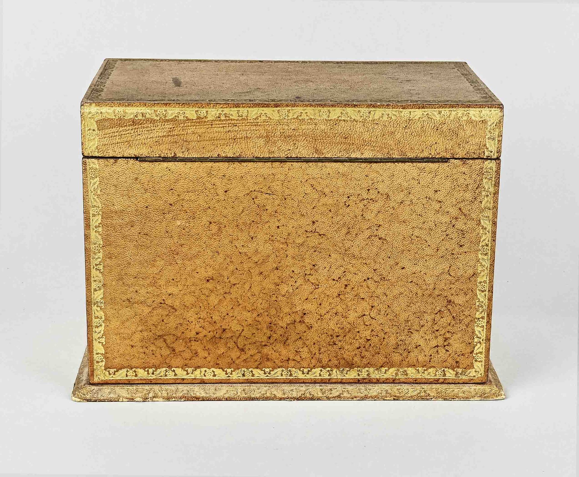 Stationery holder, Germany c. 1900, 2 compartments, front with book covers, height 21 x 27 x 15 cm - Image 3 of 4