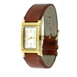 Bulgari Armbanduhr, Rettangolo, 18 kt Gold, Originale Schließe,