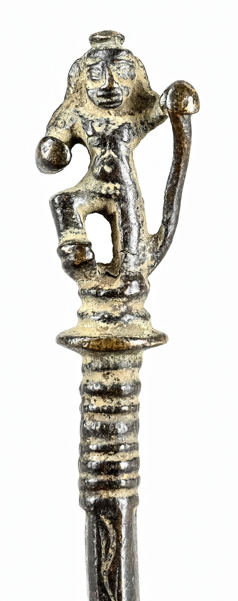 Pair of candle snuffers, Germany, 19th century, bronze, length 14 cm - Image 3 of 3