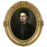Portrait Maler, Deutschland um 1860, "Junger Mann, Portrait eines Arztes", Öl auf Lwd., 70 x 55 cm,