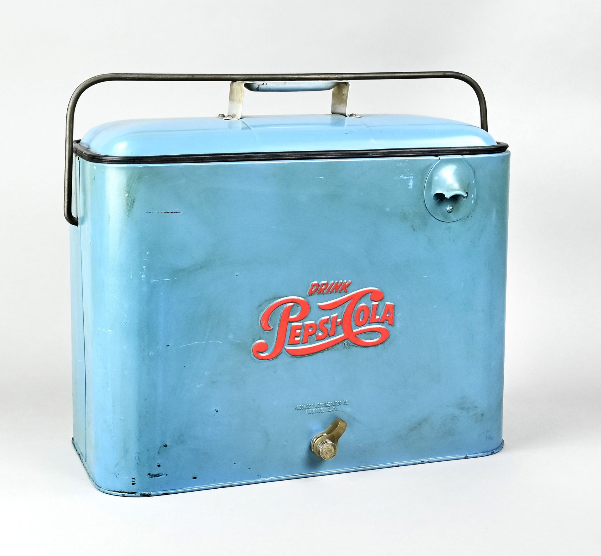 Original vintage cooler from Pepsi Cola USA circa 1930/50, Progress Refrigerator Co., Louisville. K