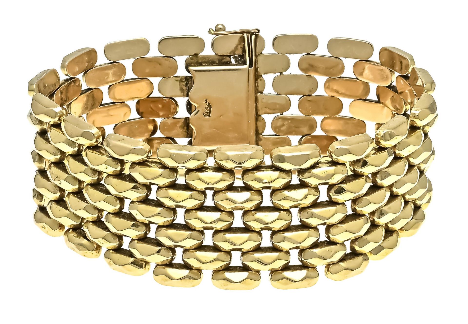 Bracelet, 18 ct. yellow gold, length 19 cm, width 3 cm, weight 58 g - Image 3 of 3