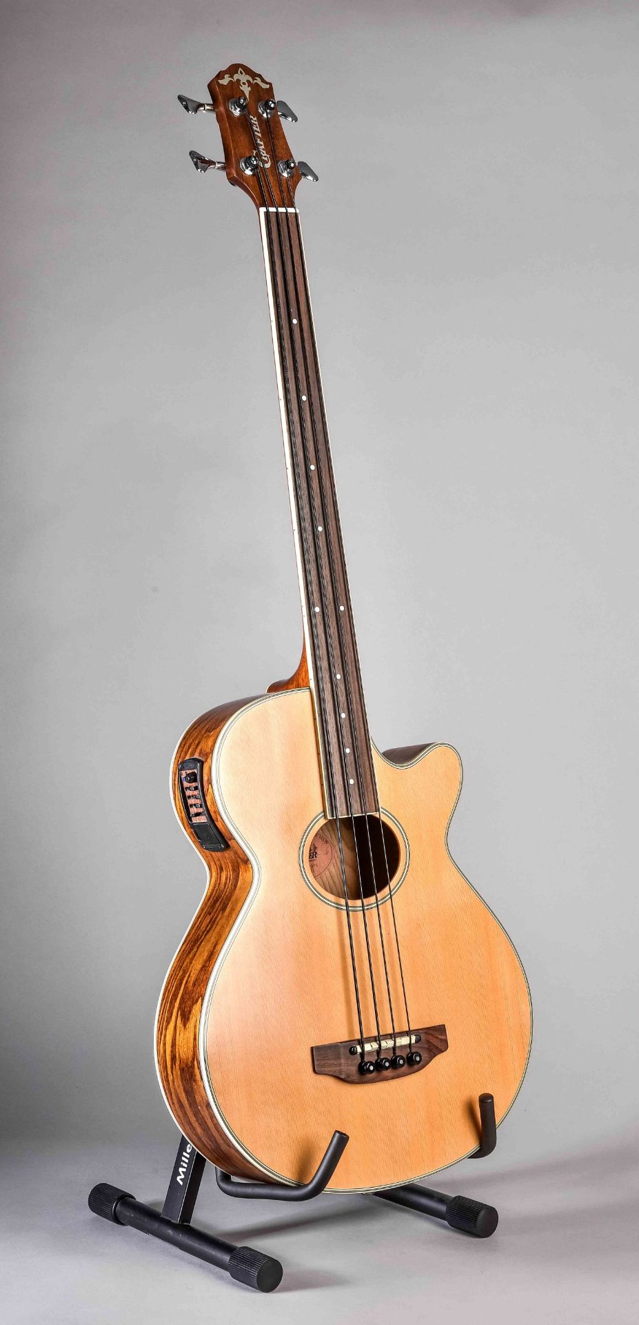 Fretless acoustic bass, crafter, model BA-400EQ / FL, top spruce, bottom ash, neck mahogany, fretbo - Image 13 of 14