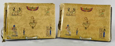 Two photo albums, Egypt, 1920s, silver gelatin prints on baryta paper. Partially inscribed on verso