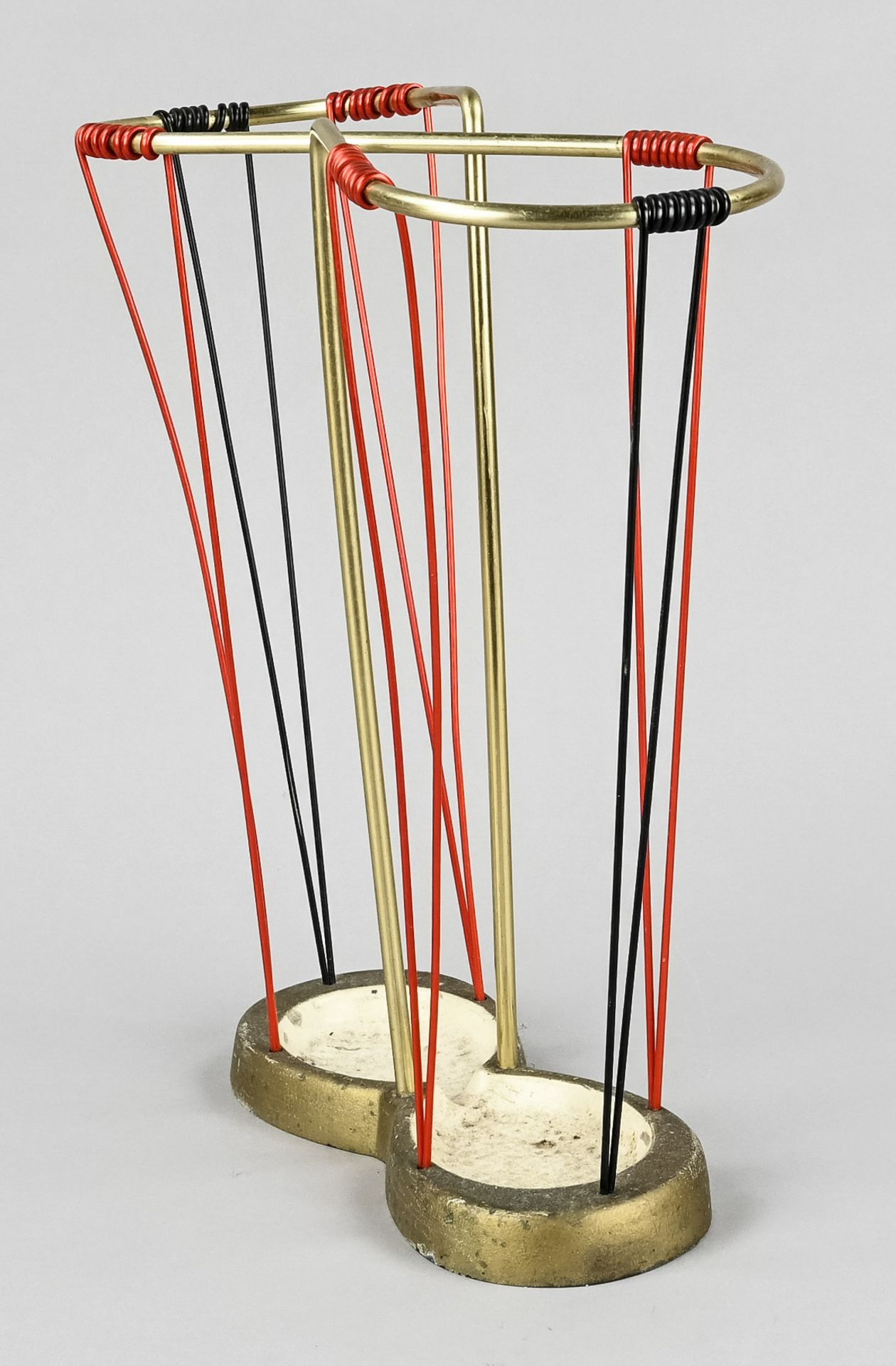 Umbrella stand, Germany c. 1950, metal, height 36 x 32 cm - Image 2 of 3