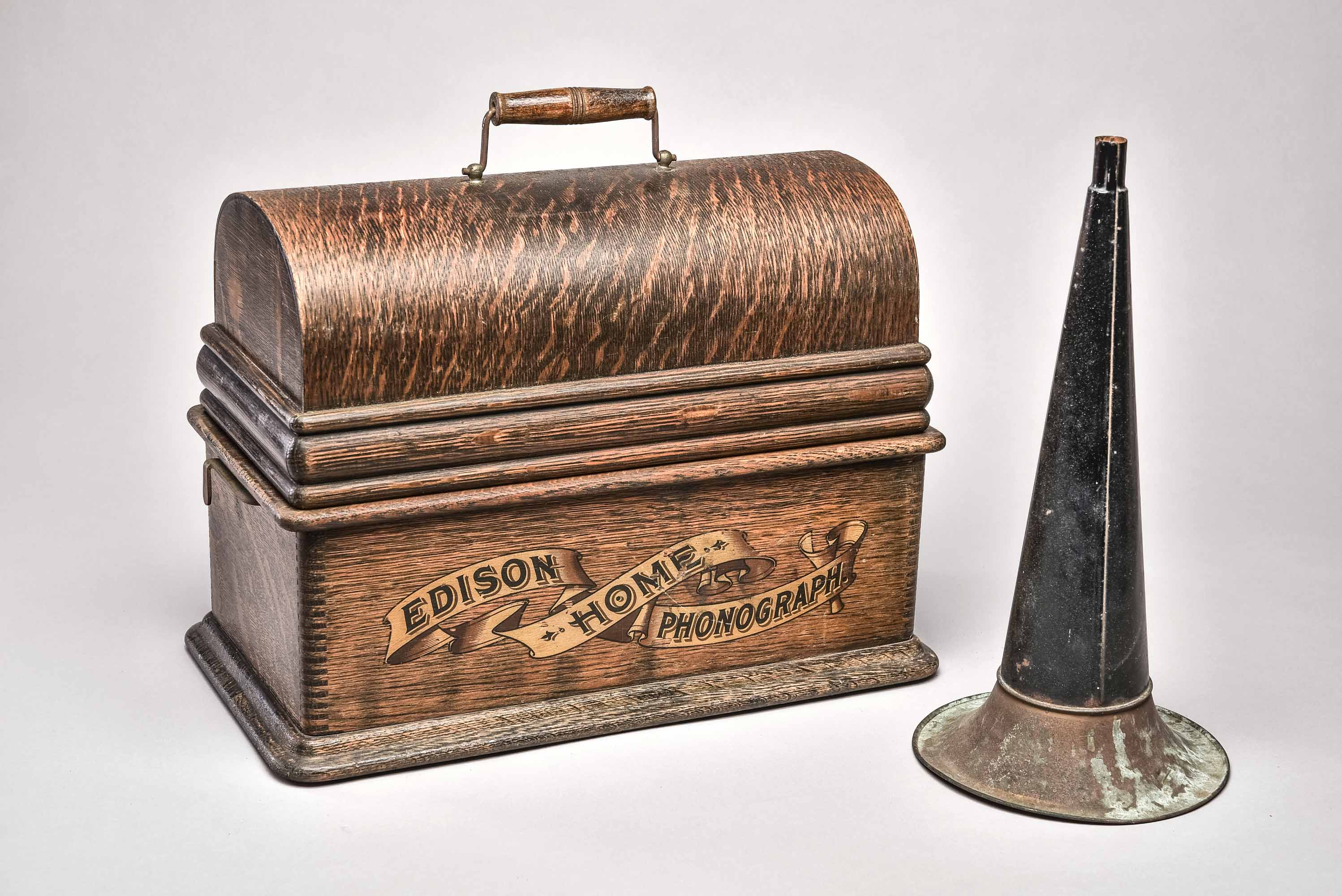 Original Edison phonograph, USA around 1900, cylinder phonograph, model "Standard", with original f - Image 9 of 9