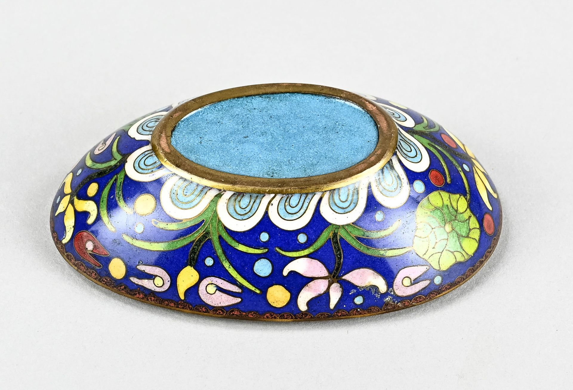 Cloisonné - Box, copper, cloisonné decoration, height 10  x 12 cm - Image 4 of 4