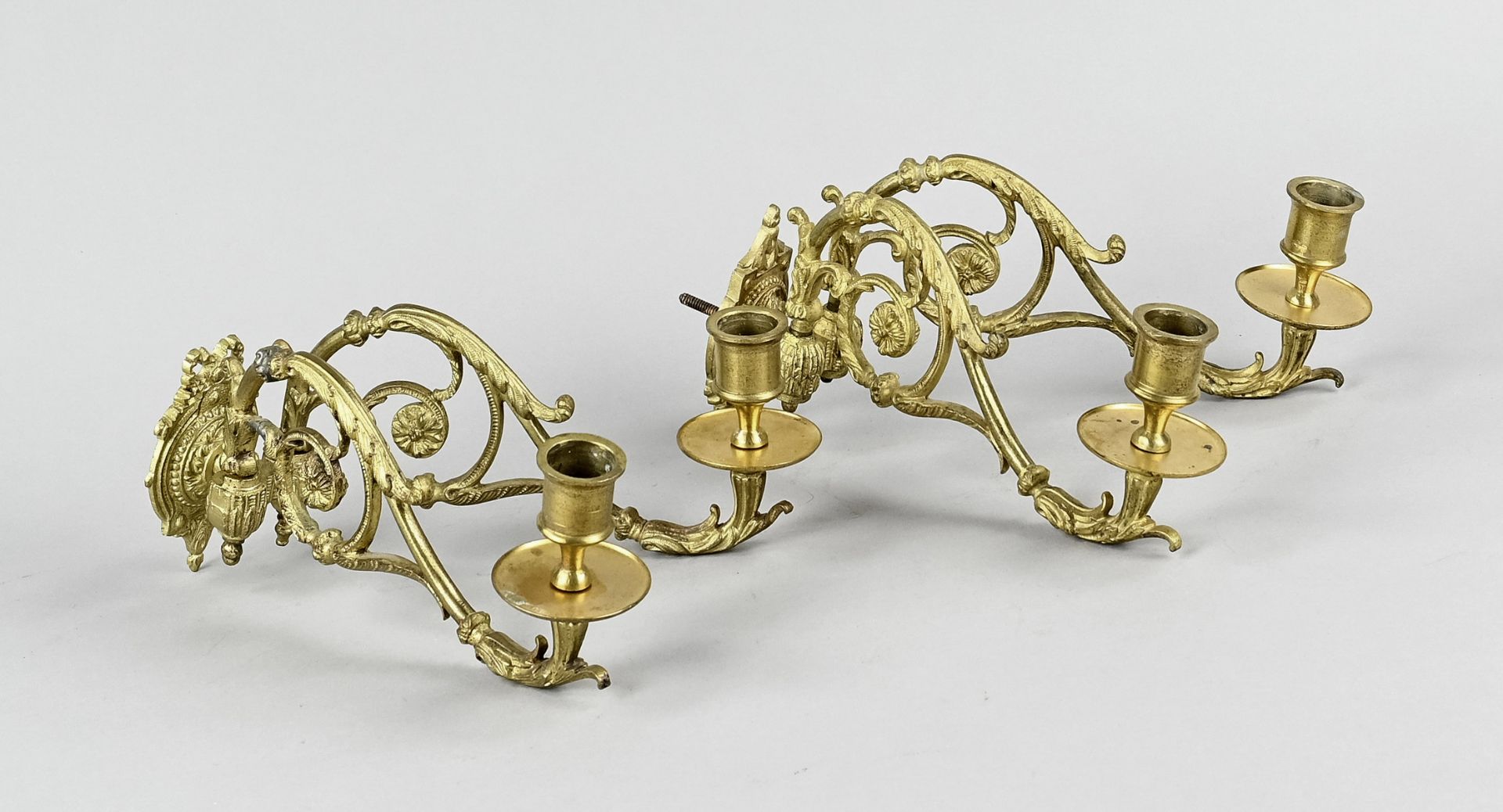 Pair of piano candlesticks, German circa 1880, 