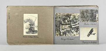 Photo album, around 1914/18, photos of Dunkirk, Bruges, Berlin, landscape photos and aerial photos,
