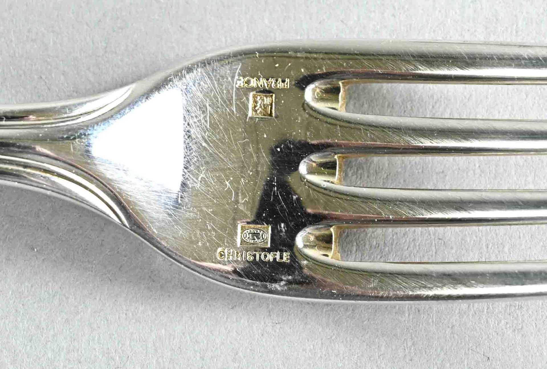 Extensive cutlery set, Christofle, France/Paris, for 6 persons, menu cutlery (spoons, forks, knives - Image 4 of 4