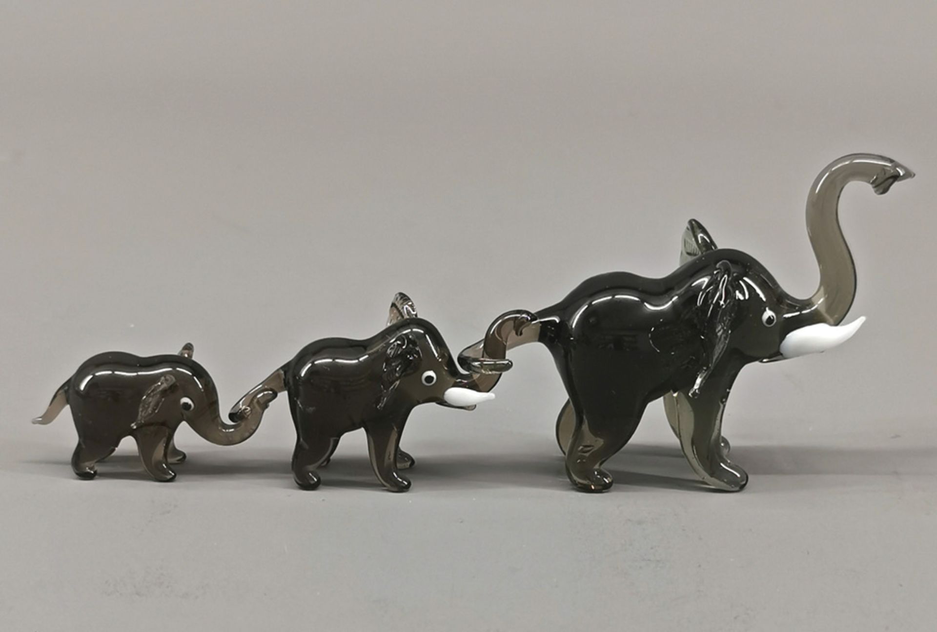 3 Glasfiguren Elefanten - Image 6 of 6