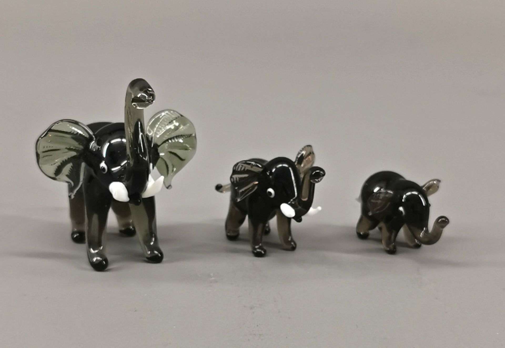 3 Glasfiguren Elefanten - Image 4 of 6