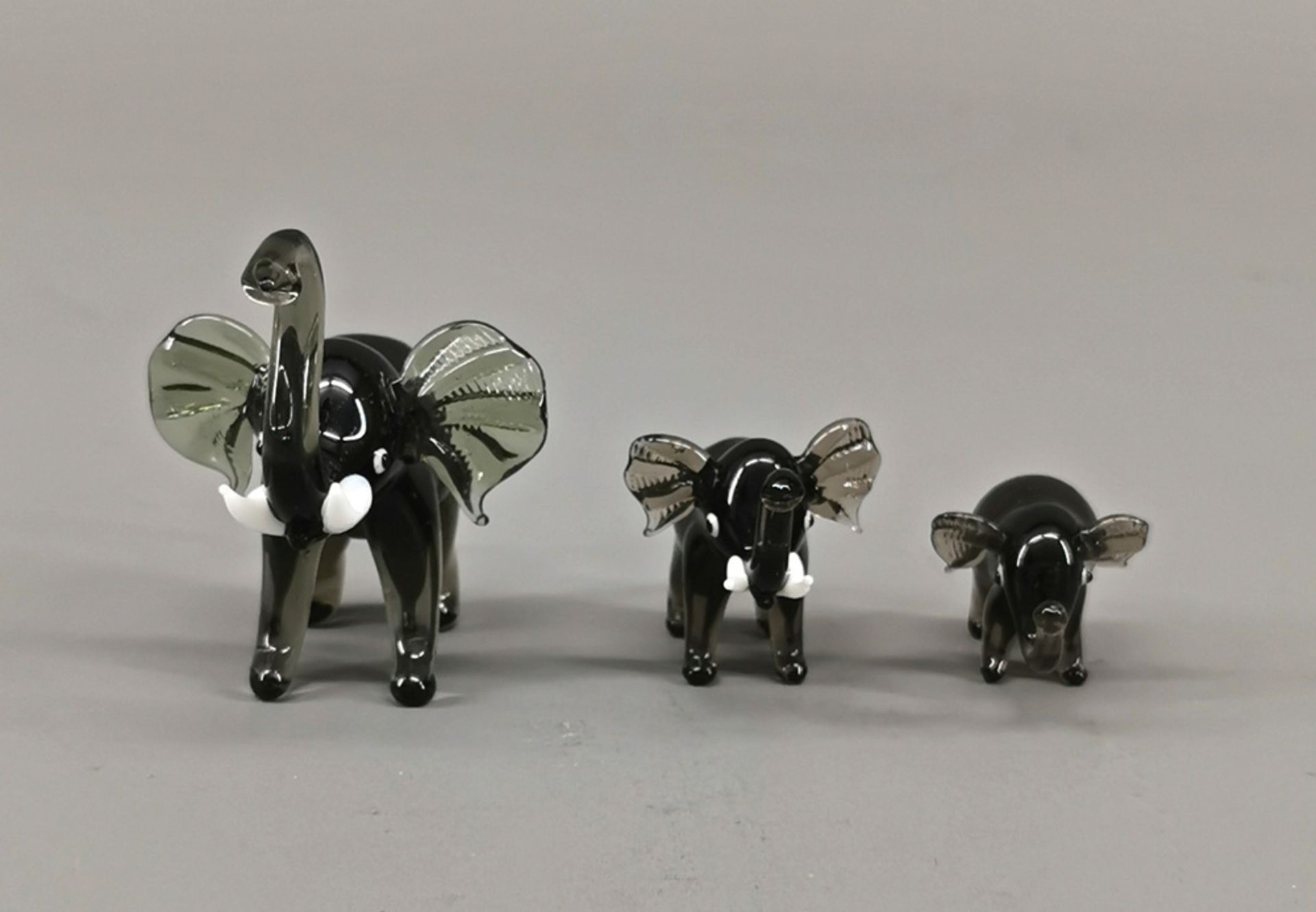 3 Glasfiguren Elefanten - Image 3 of 6