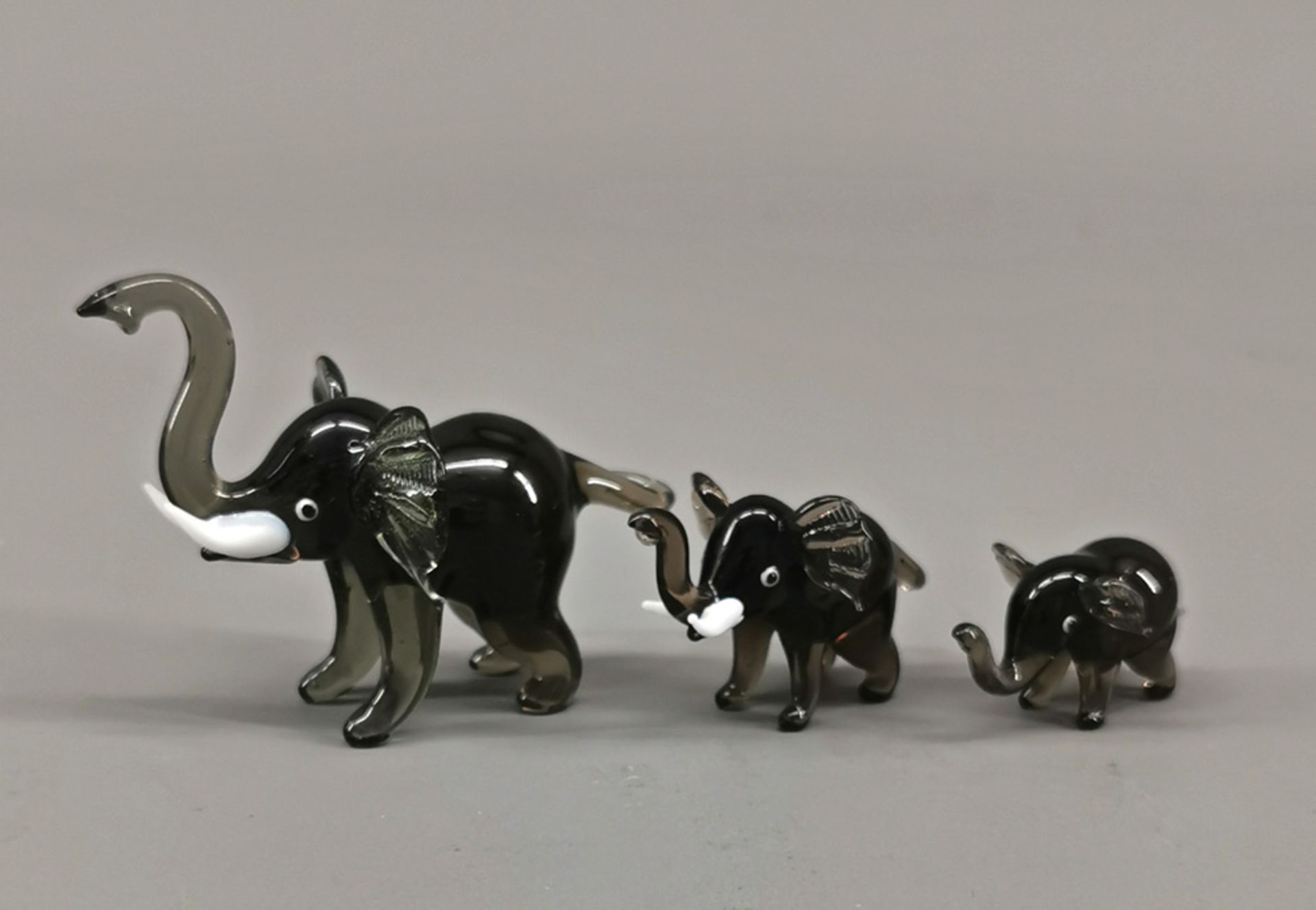 3 Glasfiguren Elefanten - Image 2 of 6