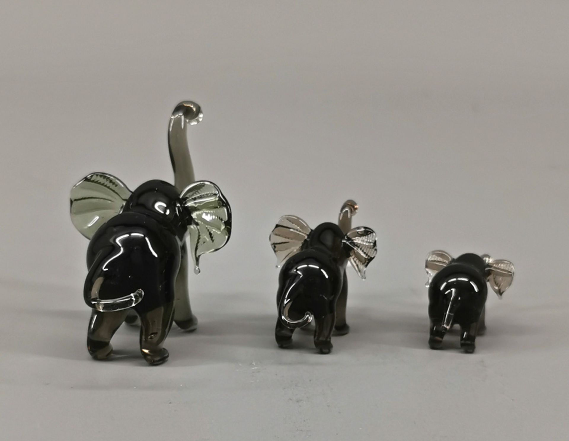 3 Glasfiguren Elefanten - Image 5 of 6