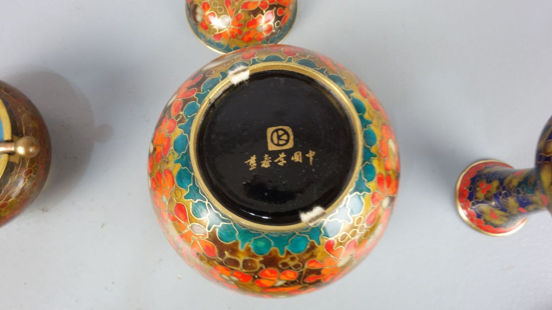 KONVOLUT CLOISONNE-OBJEJTE - Image 4 of 4