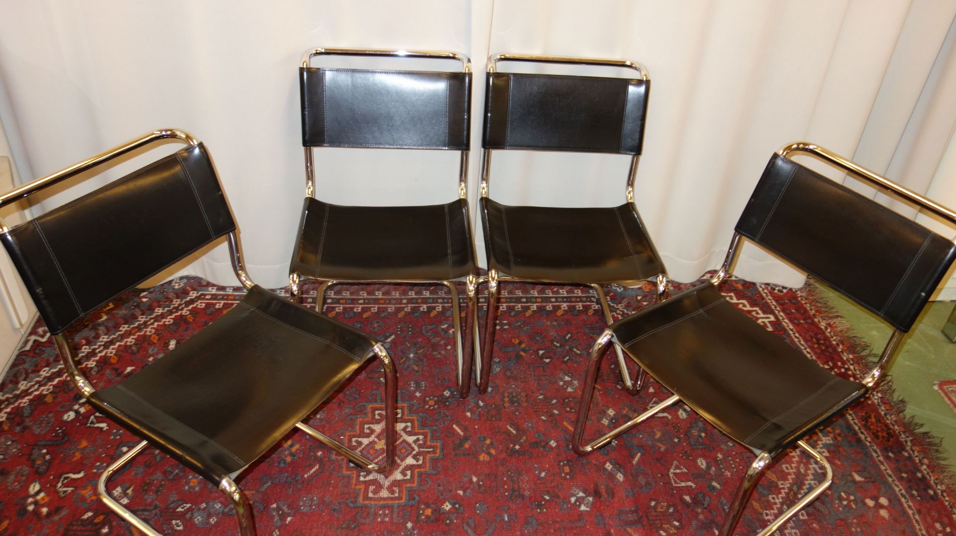 4 MART STAM SCHWINGSTÜHLE / STAHLROHRSTÜHLE S 33; THONET - Bild 2 aus 6