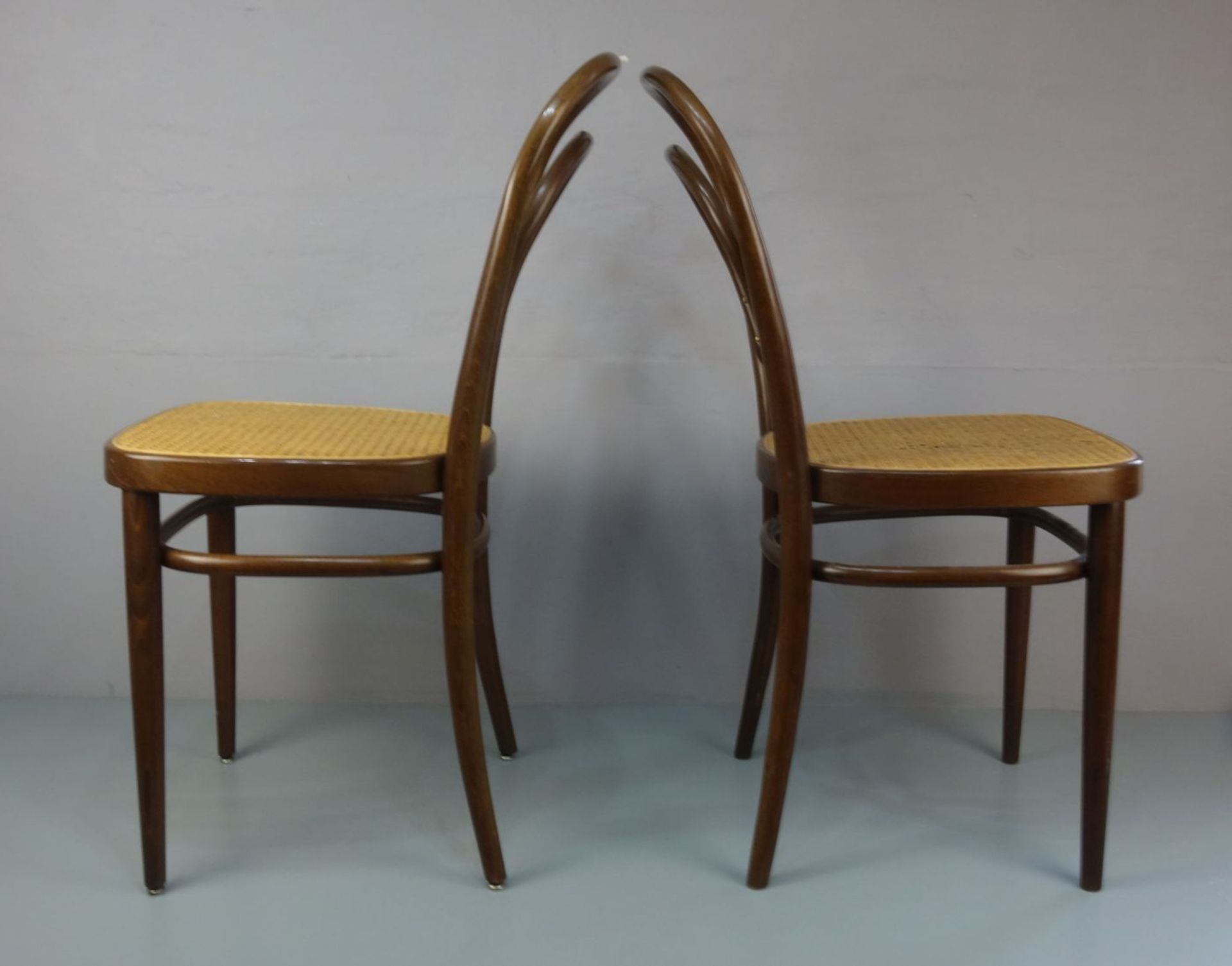 PAAR THONET BUGHOLZSTÜHLE MIT GEFLECHT - Image 3 of 3