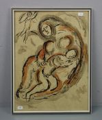 MARC CHAGALL - GRAFIK "HAGAR IN DER WÜSTE"