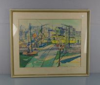 ALF WELSKI - AQUARELL: "STADTLANDSCHAFT"