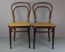 PAAR THONET BUGHOLZSTÜHLE MIT GEFLECHT