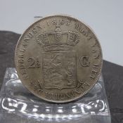 NIEDERLÄNDISCHE MÜNZE 2 1/2 Gulden (1863)