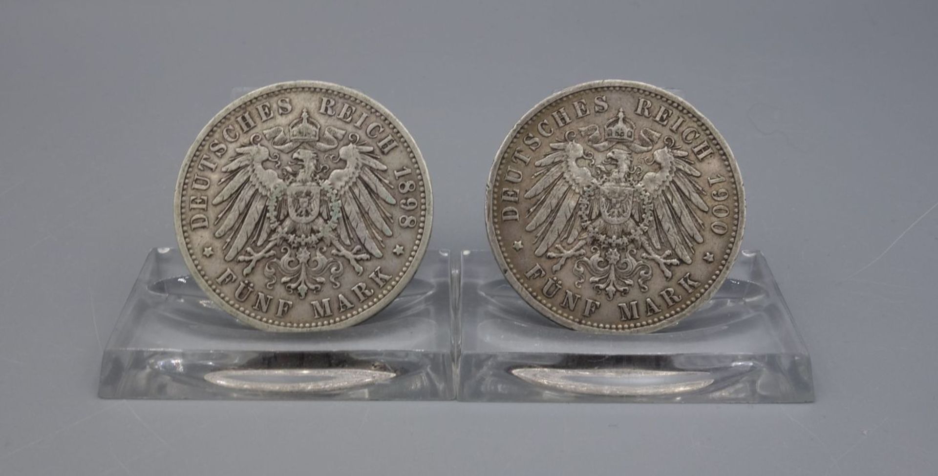 MÜNZEN (Deutsches Reich 1898 und 1900): 5 Mark - Bild 2 aus 2