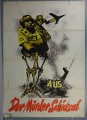 POLITISCHES PLAKAT DER DDR: HENDRYK BERG "USA - AUS, DER MÖRDER SCHICKSAL"