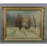 CARL LEOPOLD MEHN - GEMÄLDE: "WINTERLANDSCHAFT"