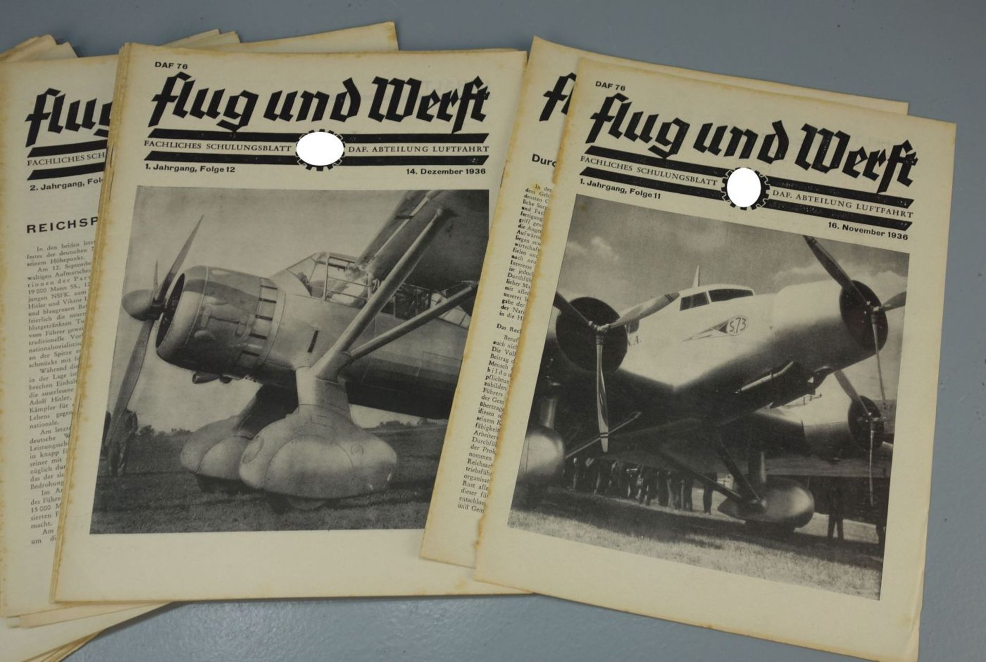 "FLUG UND WERFT - FACHLICHES SCHULUNGSBLATT DER DEUTSCHEN ARBEITSFRONT" - Bild 3 aus 4