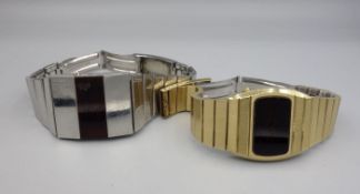 ZWEI VINTAGE ARMBANDUHREN MIT DIGITALER ANZEIGE