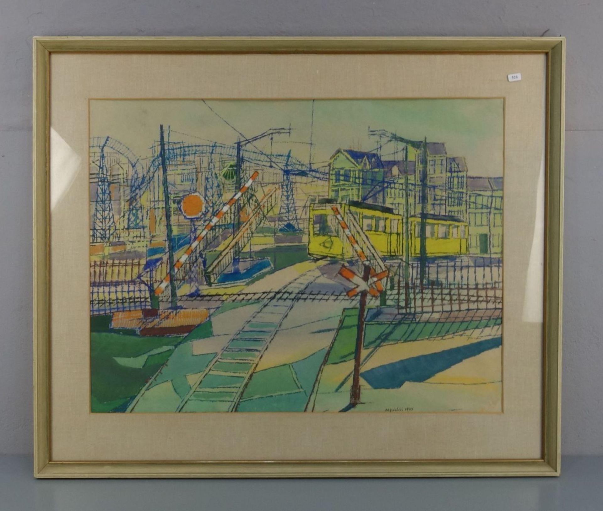 ALF WELSKI - AQUARELL: "STADTLANDSCHAFT"