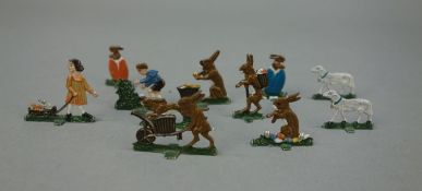 KONVOLUT ZINNFIGUREN / FLACHFIGUREN: OSTERN