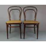 PAAR THONET BUGHOLZSTÜHLE MIT GEFLECHT