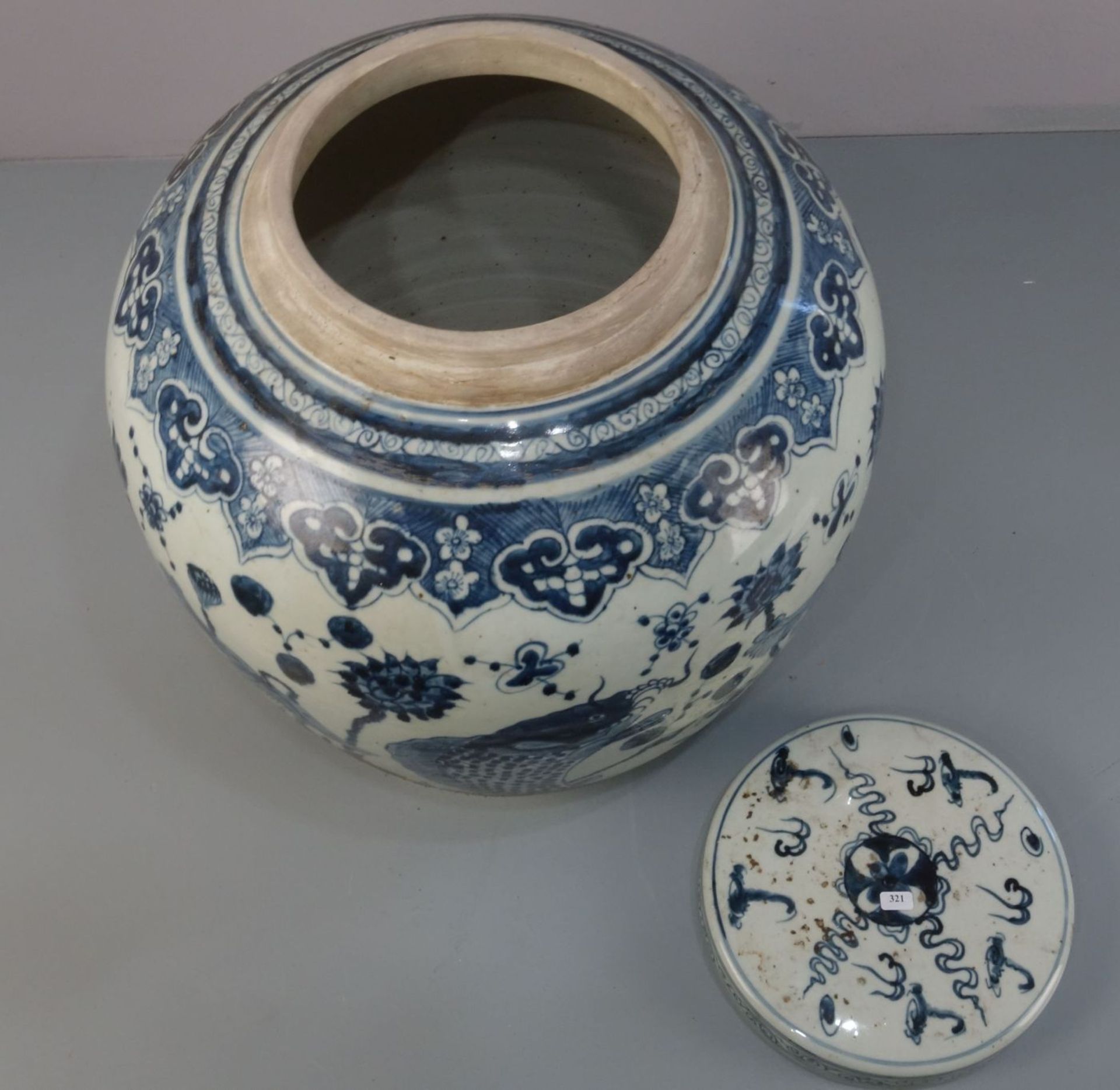 GROSSE CHINESISCHE DECKELVASE / VORRATSGEFÄSS - Image 2 of 2