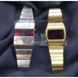 ZWEI VINTAGE ARMBANDUHREN MIT DIGITALER ANZEIGE