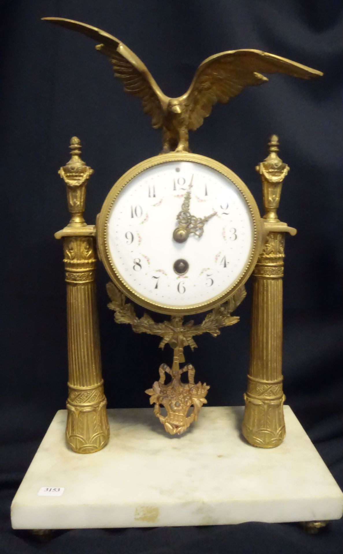 FIREPLACE CLOCK in Empire style - Image 3 of 8