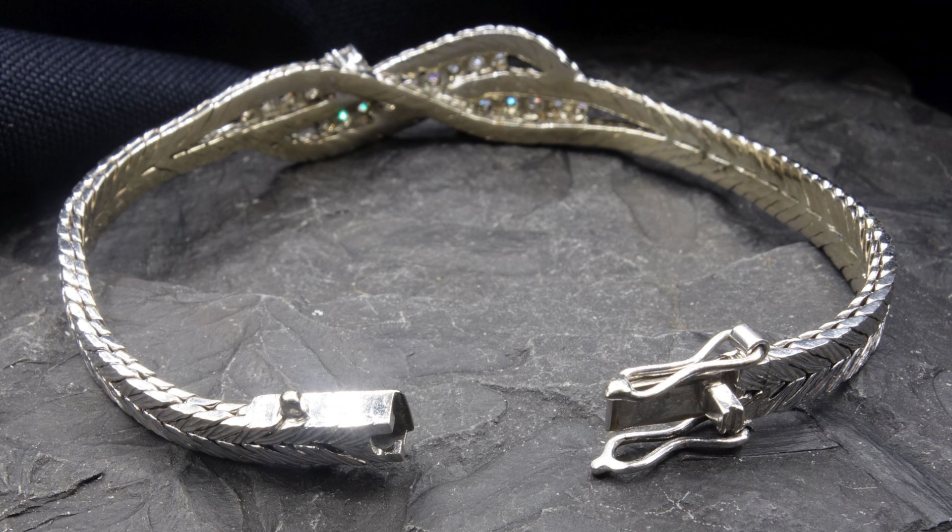 Bracelet - 585 white gold - Image 4 of 4