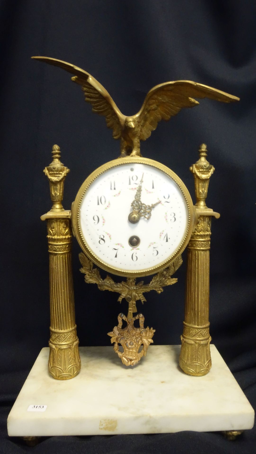 FIREPLACE CLOCK in Empire style - Image 2 of 8