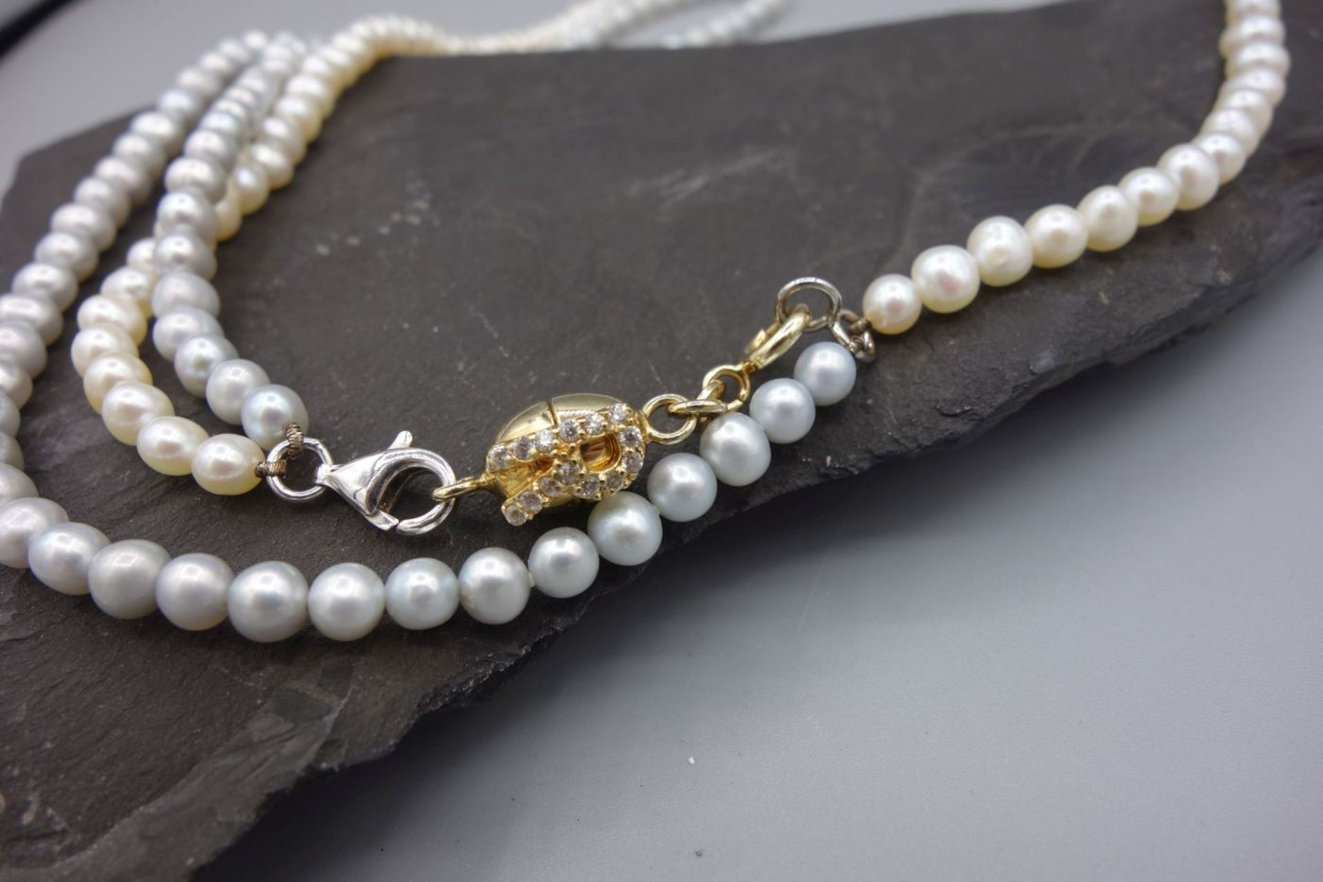 double rigged pearl necklace - Image 4 of 4