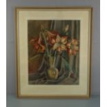 LOTTE SZALINSKI - GOUACHE: "STILLLEBEN MIT AMARYLLIS"