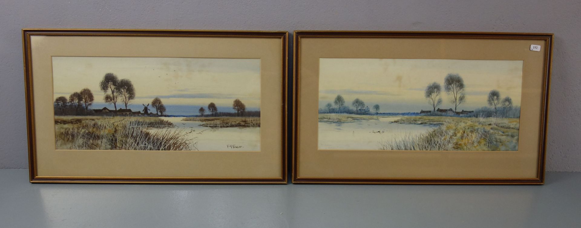 PAIR OF FREDERICK GORDON FRASER WATERCOLORS 