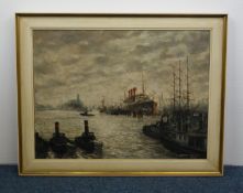 RUDOLF SEEMANN - GEMÄLDE: "HAMBURGER HAFEN"