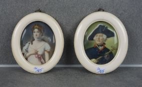 PAAR MINIATUREN "LUISE VON PREUSSEN" UND "FRIEDRICH II"