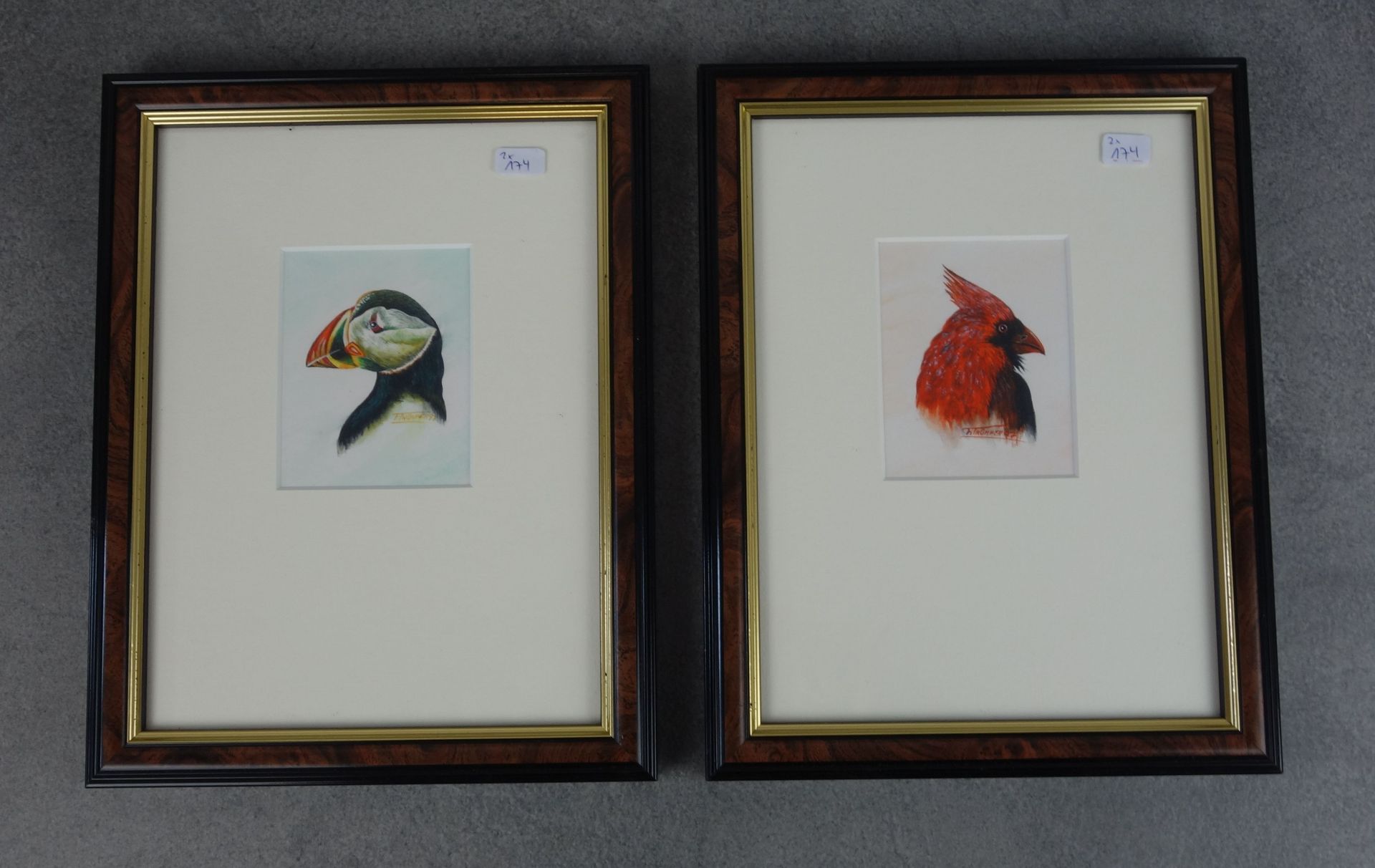 TRÜMPER, FRANZ (Gronau 1941-2021 Enschede NL), two gouaches / watercolours with bird motifs