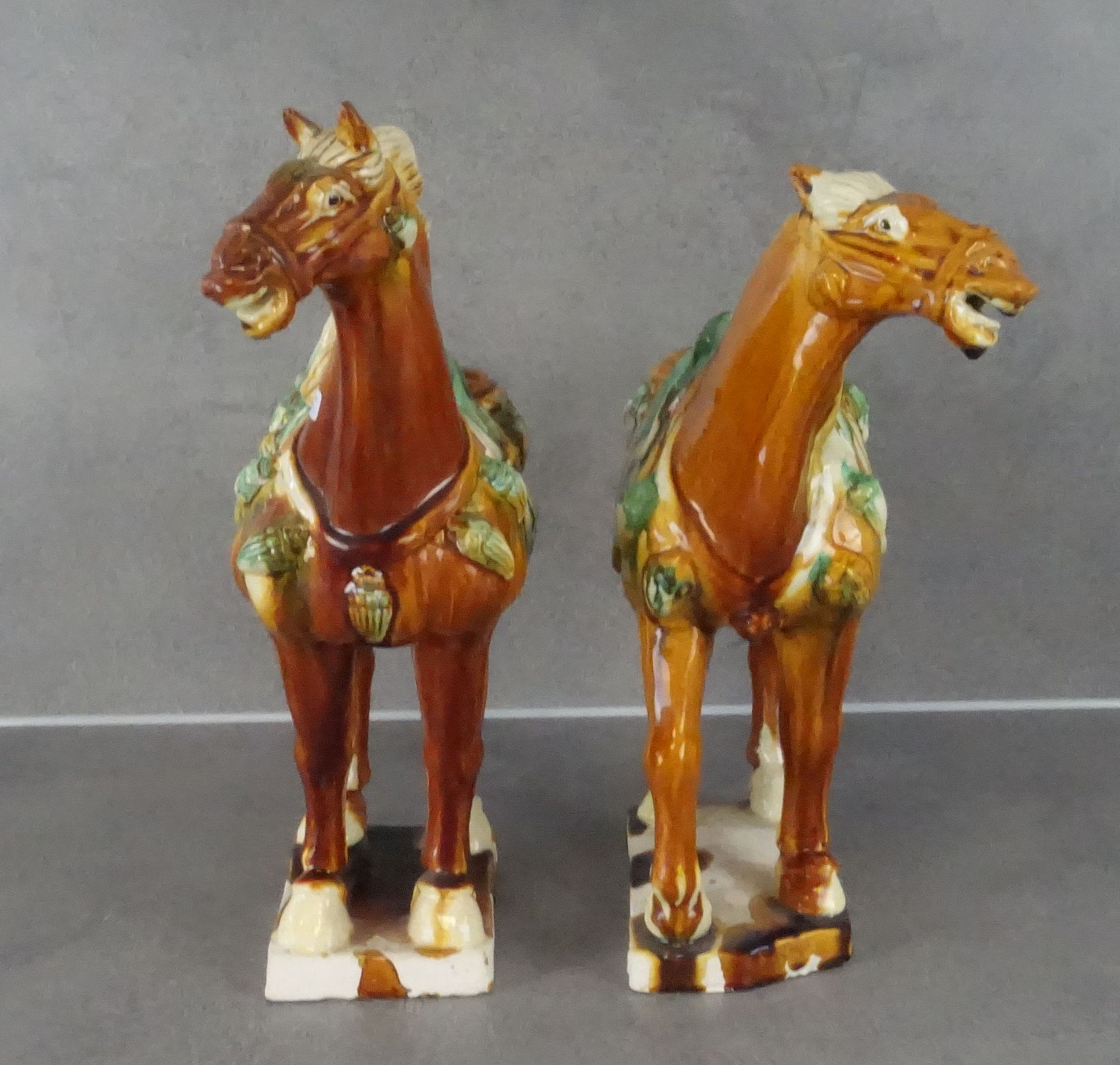 PAIR OF HORSES IN TANG - STYLE - Image 2 of 4